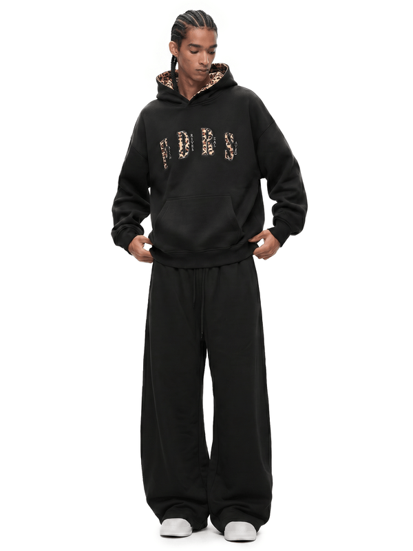 Leopard-Lined Oversized Hoodie - Style Perspective Shot 6 - Streetwear Aesthetic | FDR Studios