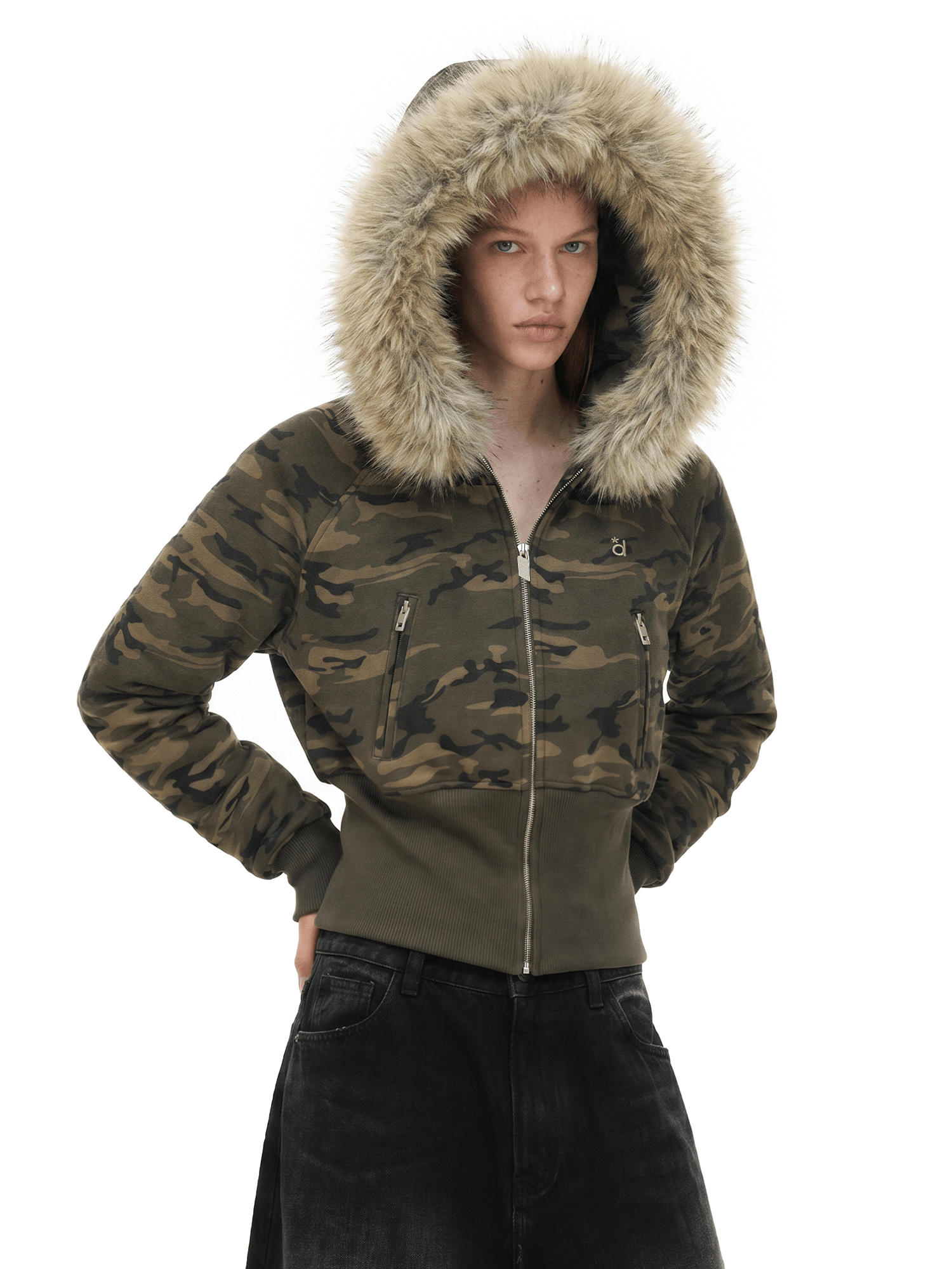 Oversized Streetwear Hoodie mit Leopardenmuster von FDR