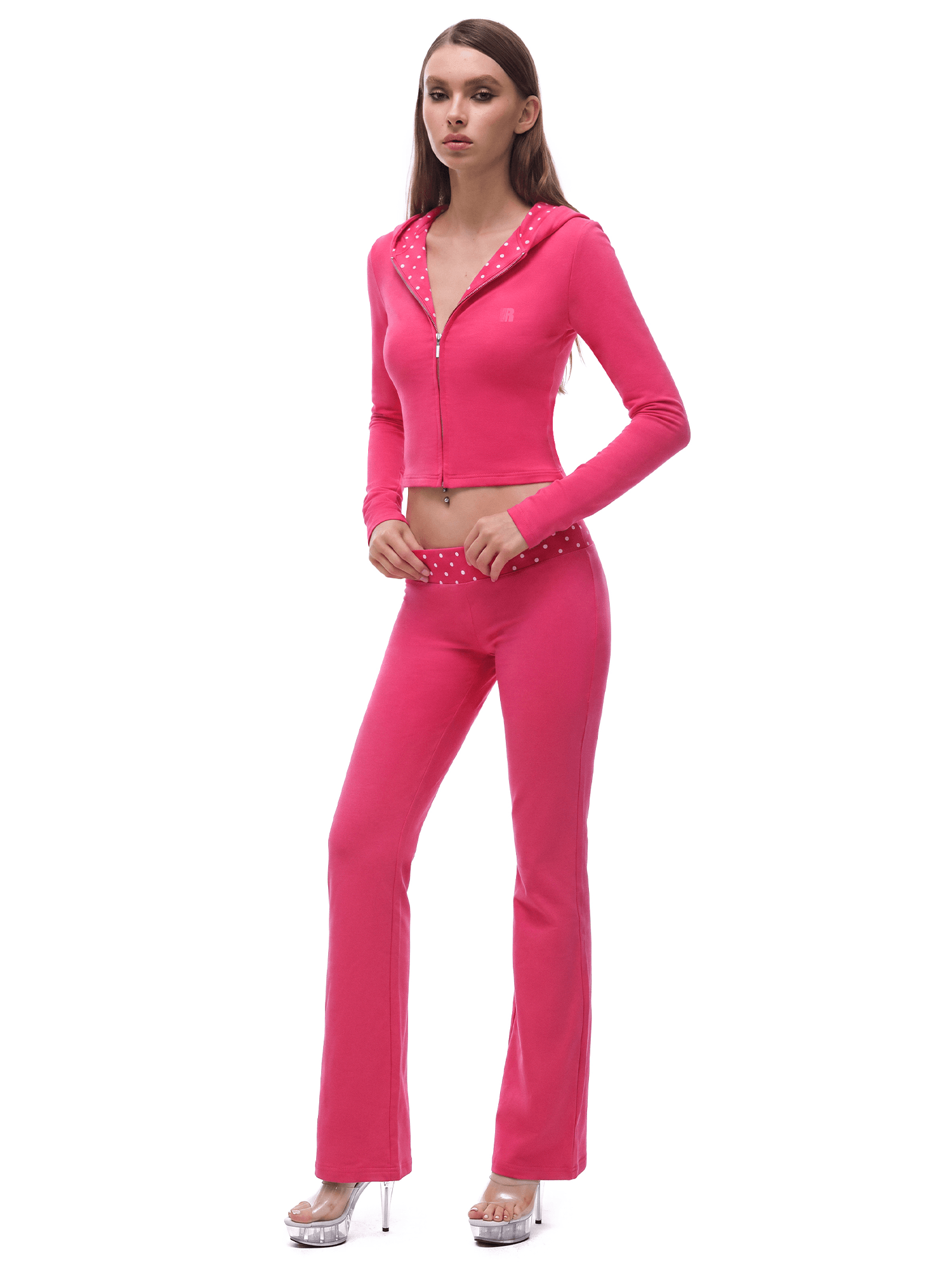 Dot Stud Flared Pants