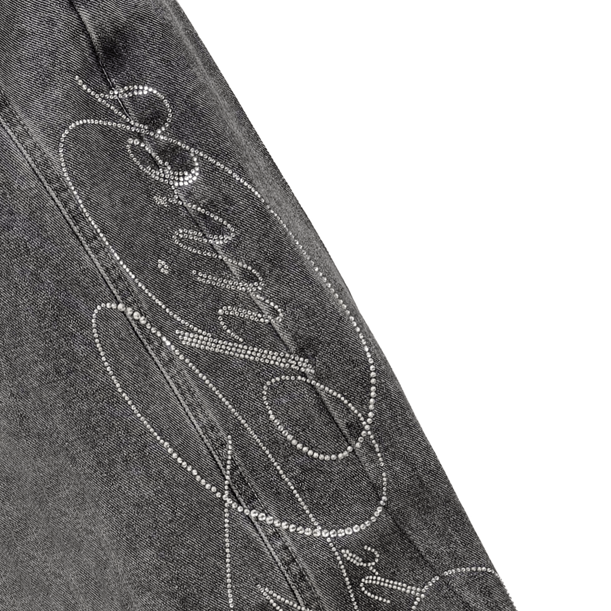 Vintage Rhinestone Baggy Denim