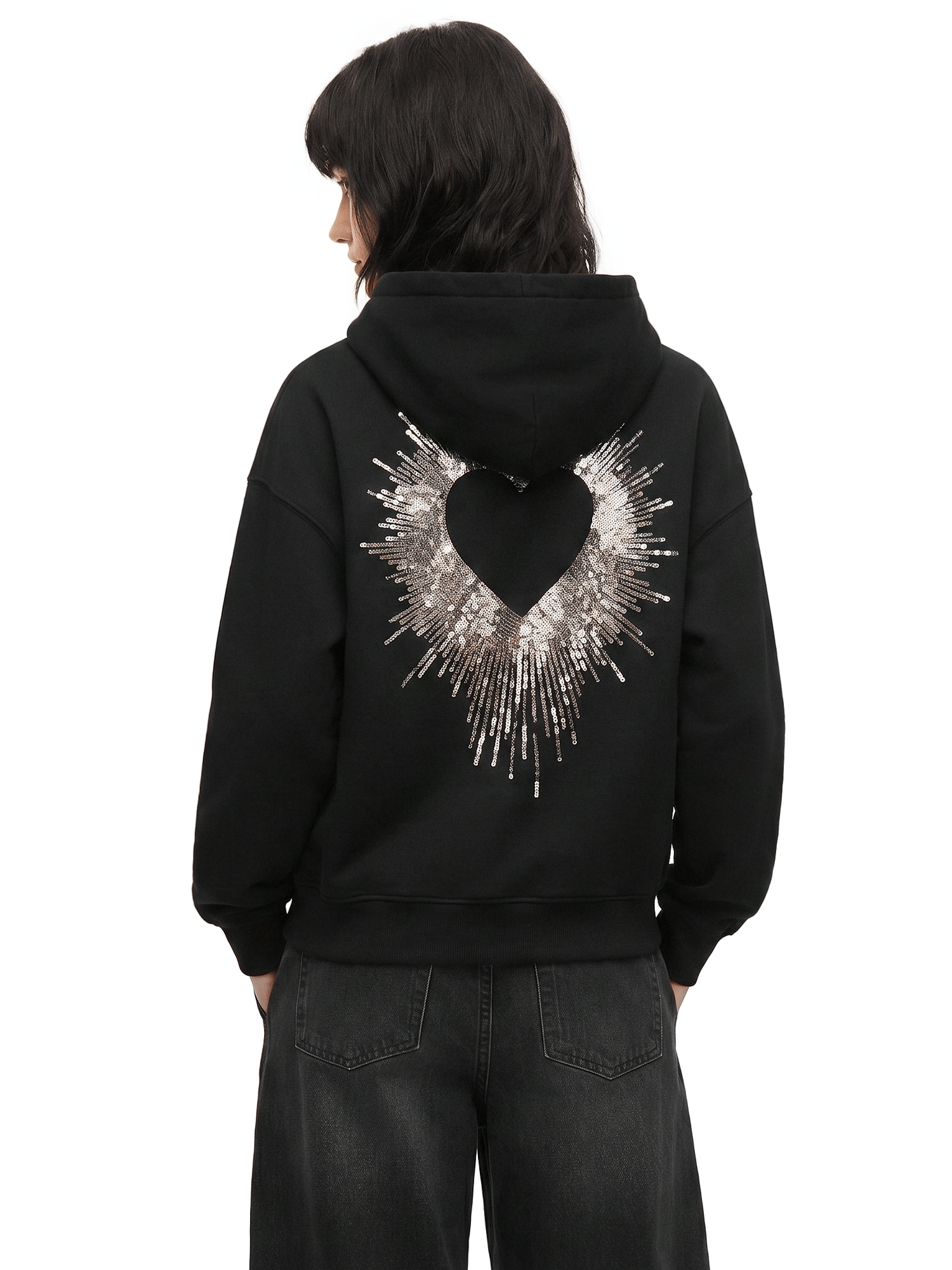 Sparkle Wings Zip Hoodie