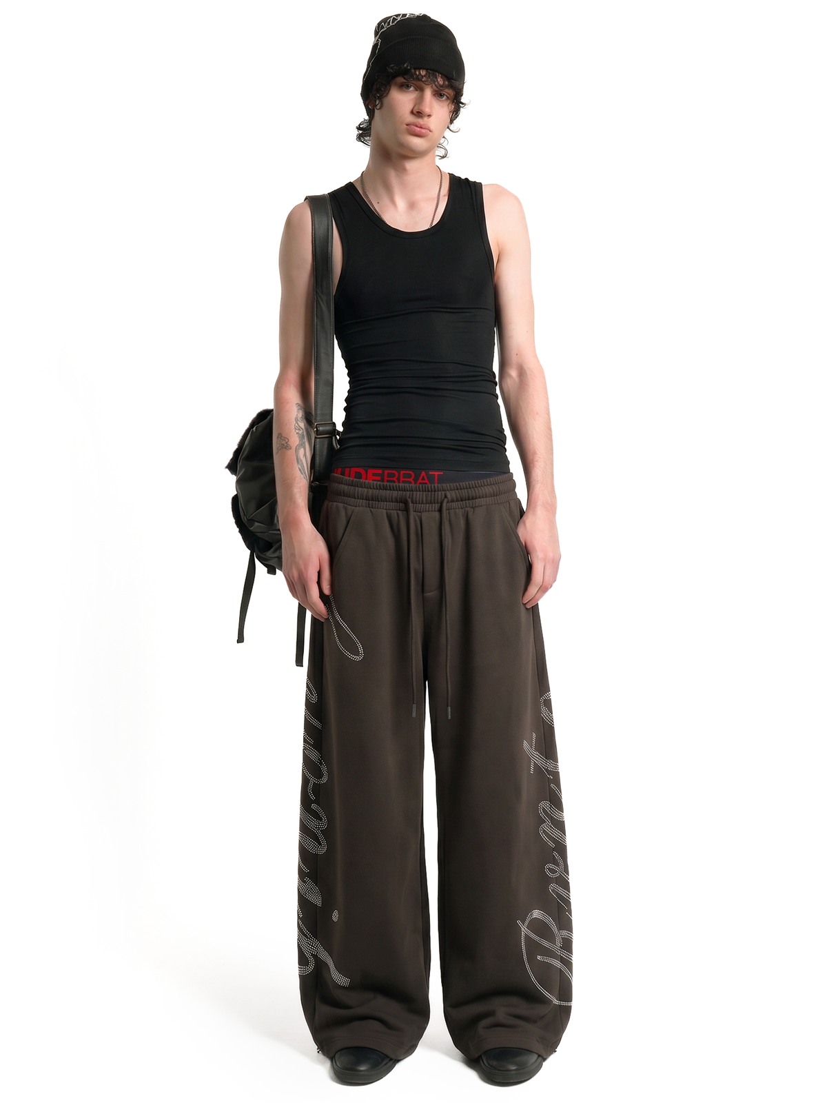 Strassbesetzte Baggy-Jogginghosen