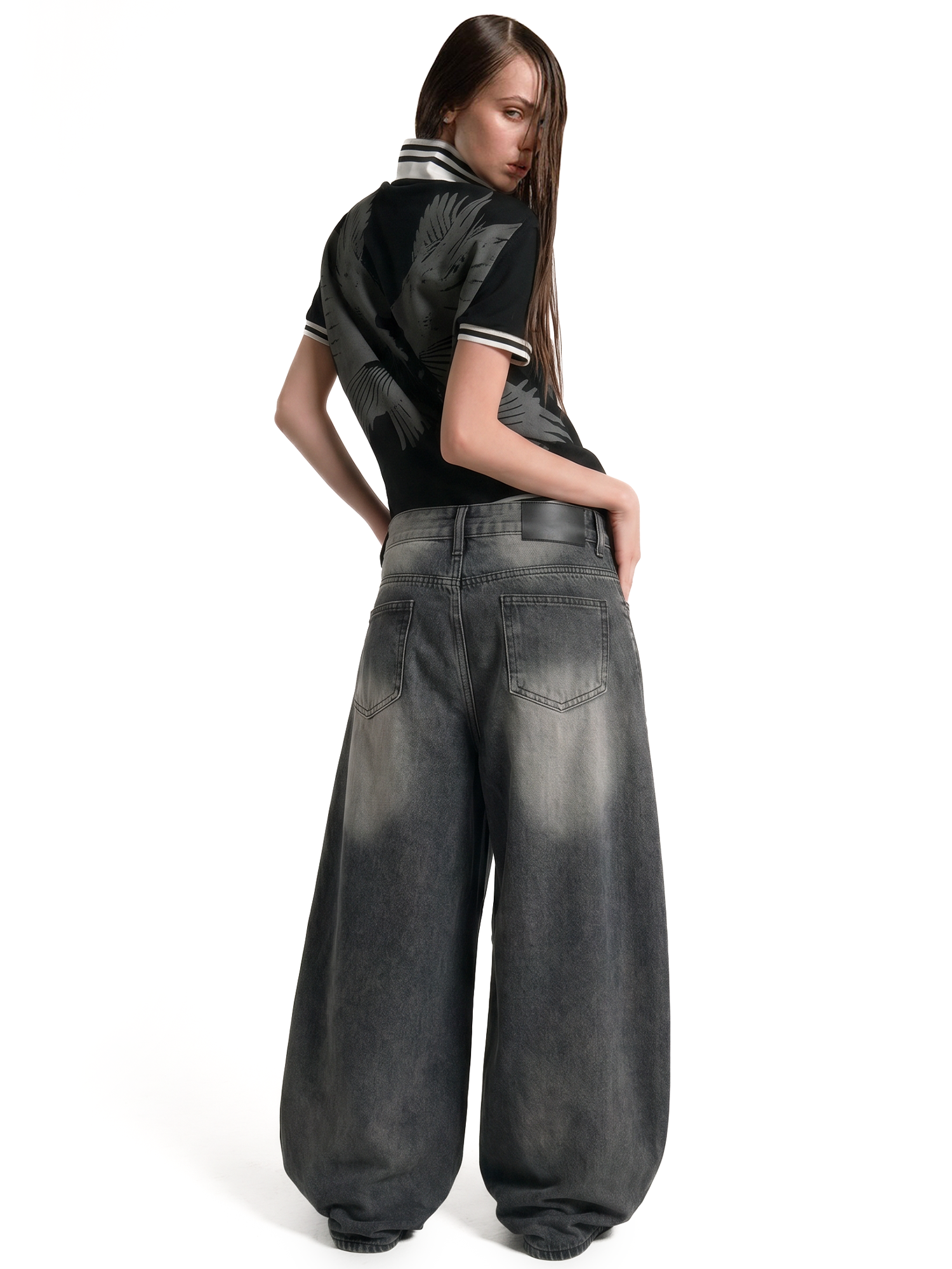 FDR Gestreifte weite Freizeithose