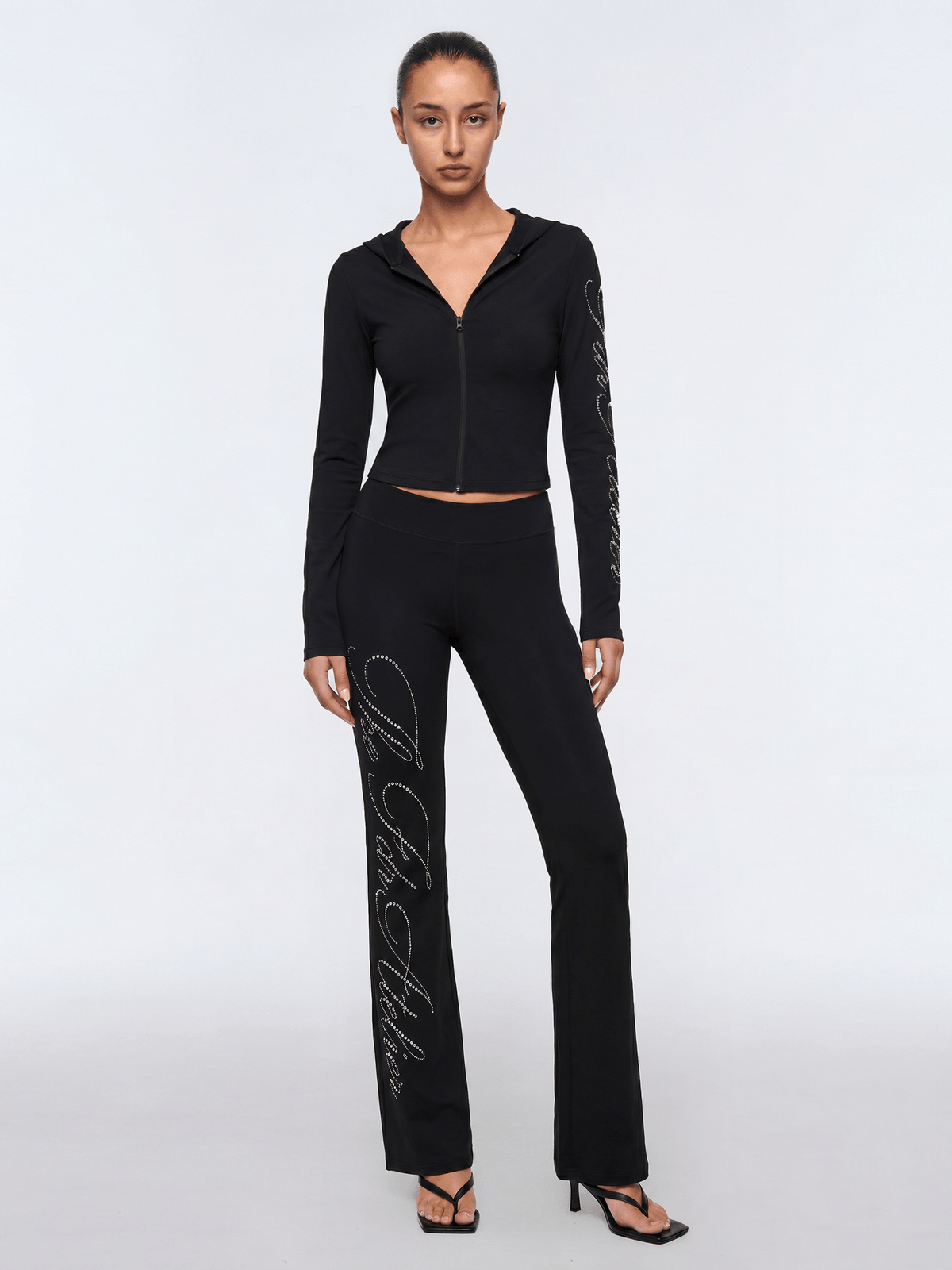 Script Slim Fit Flare Pants
