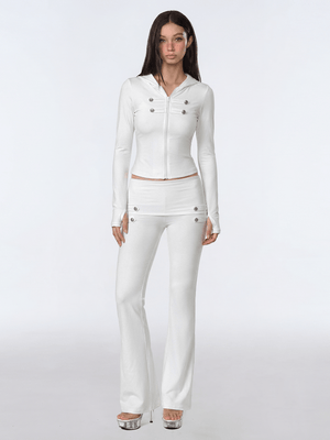 Fold-Over Flare Yoga Pants