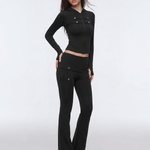 Fold-Over Zip Yoga Jacket - Back Profile & Fit Detail - Y2K Streetwear | FDR Studios