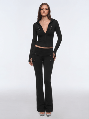 Fold-Over Zip Yoga Jacket