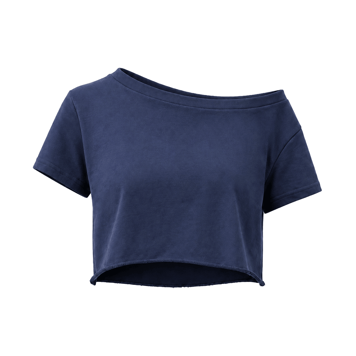 Geripptes Crop-Top mit Spitze