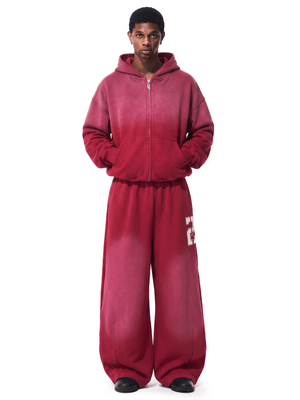 Washed Fade Zip Hoodie