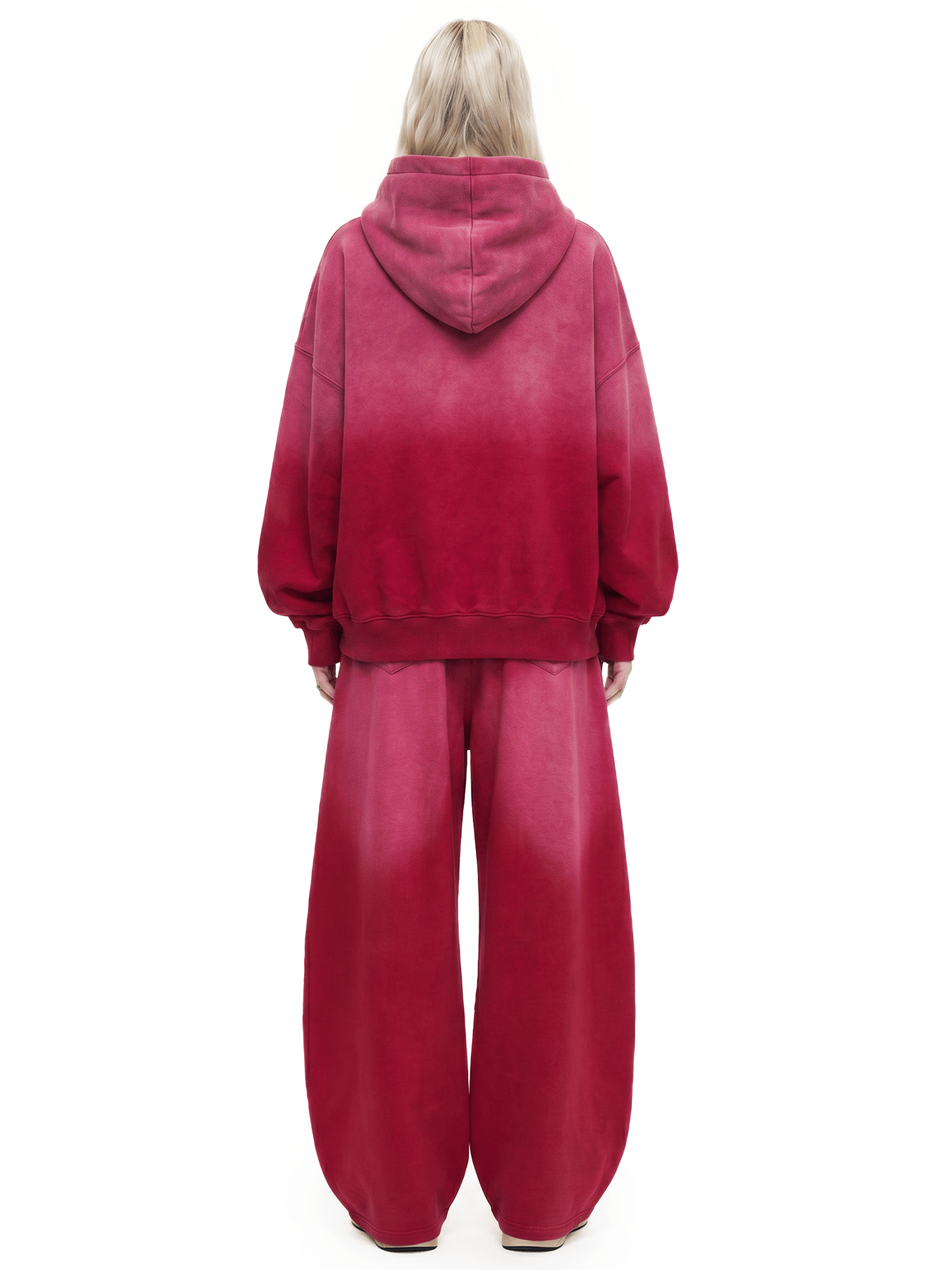 Pantalones deportivos holgados con efecto pulverizado degradado
