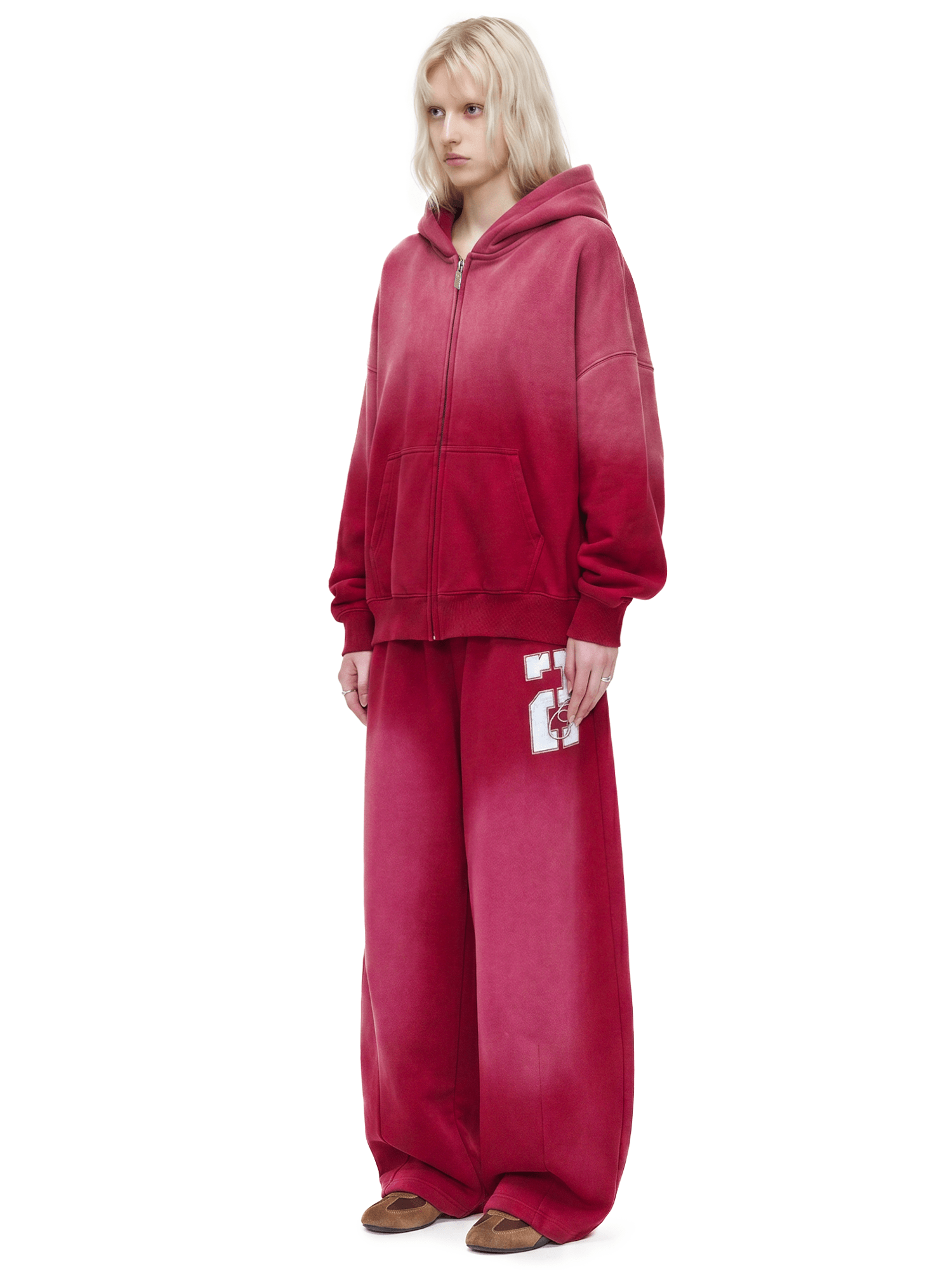 Washed Fade Zip-Up Hoodie - Style Perspective Shot 6 - Streetwear Aesthetic | FDR Studios