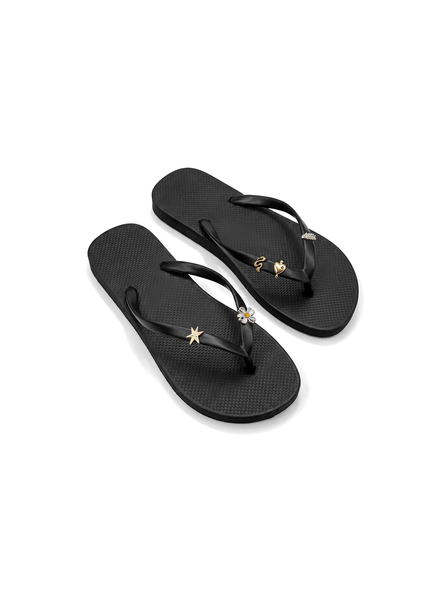 Breeze DIY Charm Beach Flip Flops - Style Perspective Shot 9 - Streetwear Aesthetic | FDR Studios