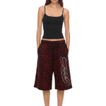 Unisex Camo Longline Jorts - Back Profile & Fit Detail - Oversized Baggy Fit | FDR Studios