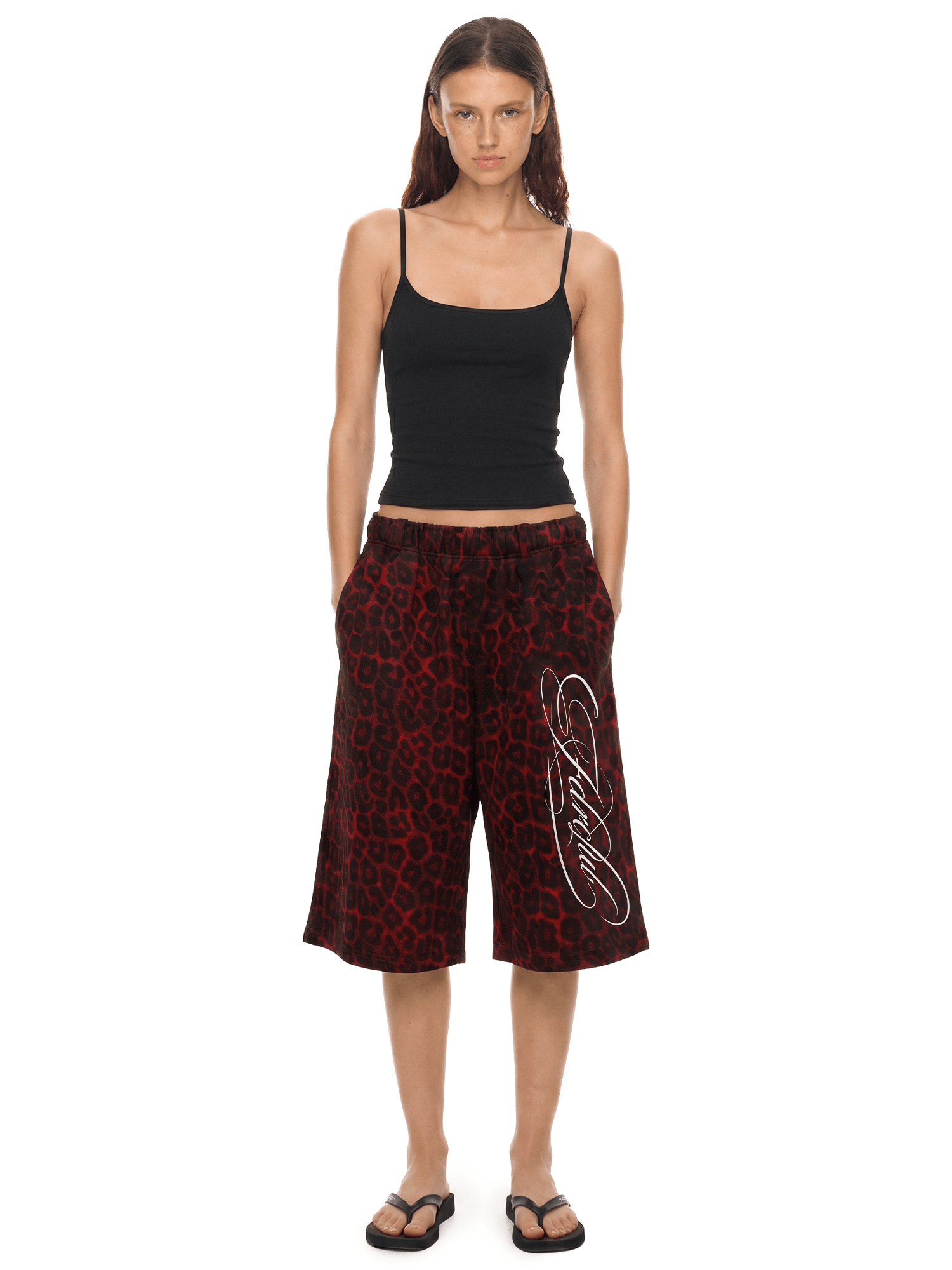 Unisex Camo Longline Jorts - Back Profile & Fit Detail - Oversized Baggy Fit | FDR Studios