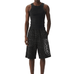 Unisex Camo Longline Jorts - Fabric Texture & Stitching Detail - Oversized Baggy Fit | FDR Studios