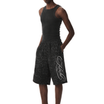 Unisex Camo Longline Jorts - Fabric Texture & Stitching Detail - Oversized Baggy Fit | FDR Studios