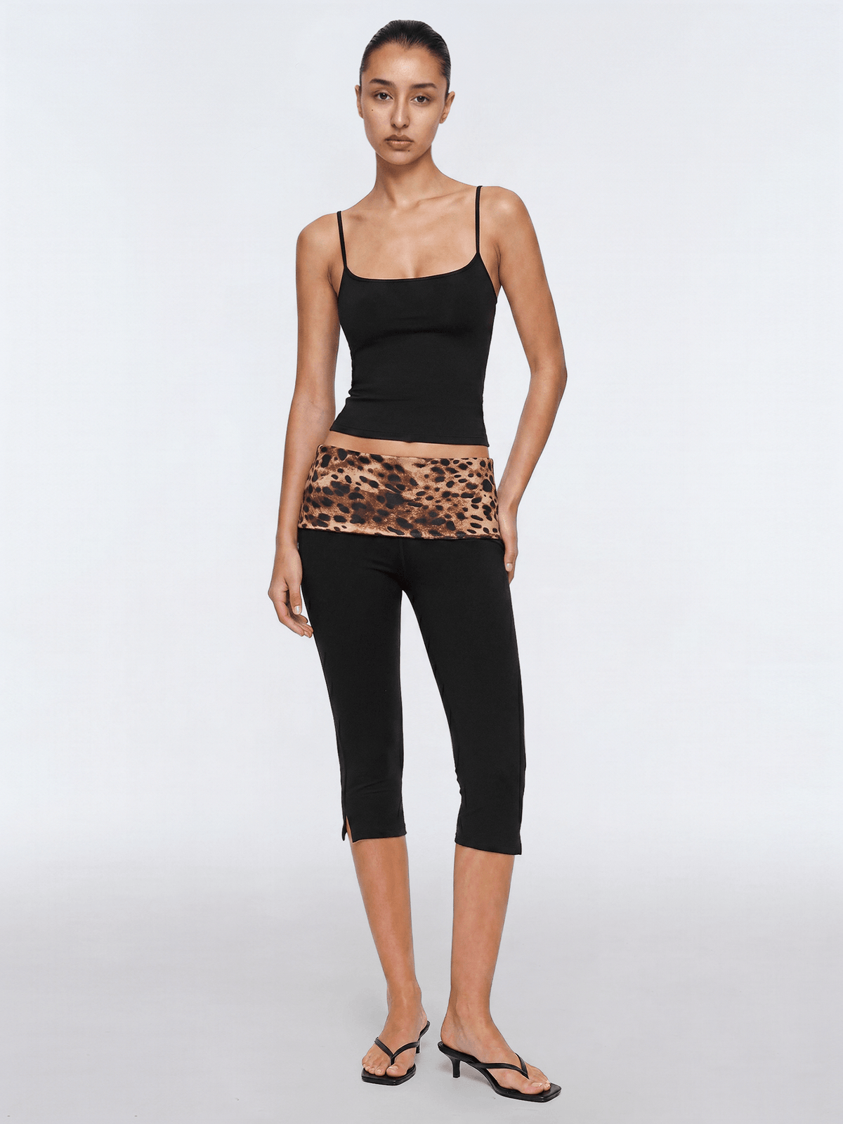 Y2K Print Foldover Layering Waistband