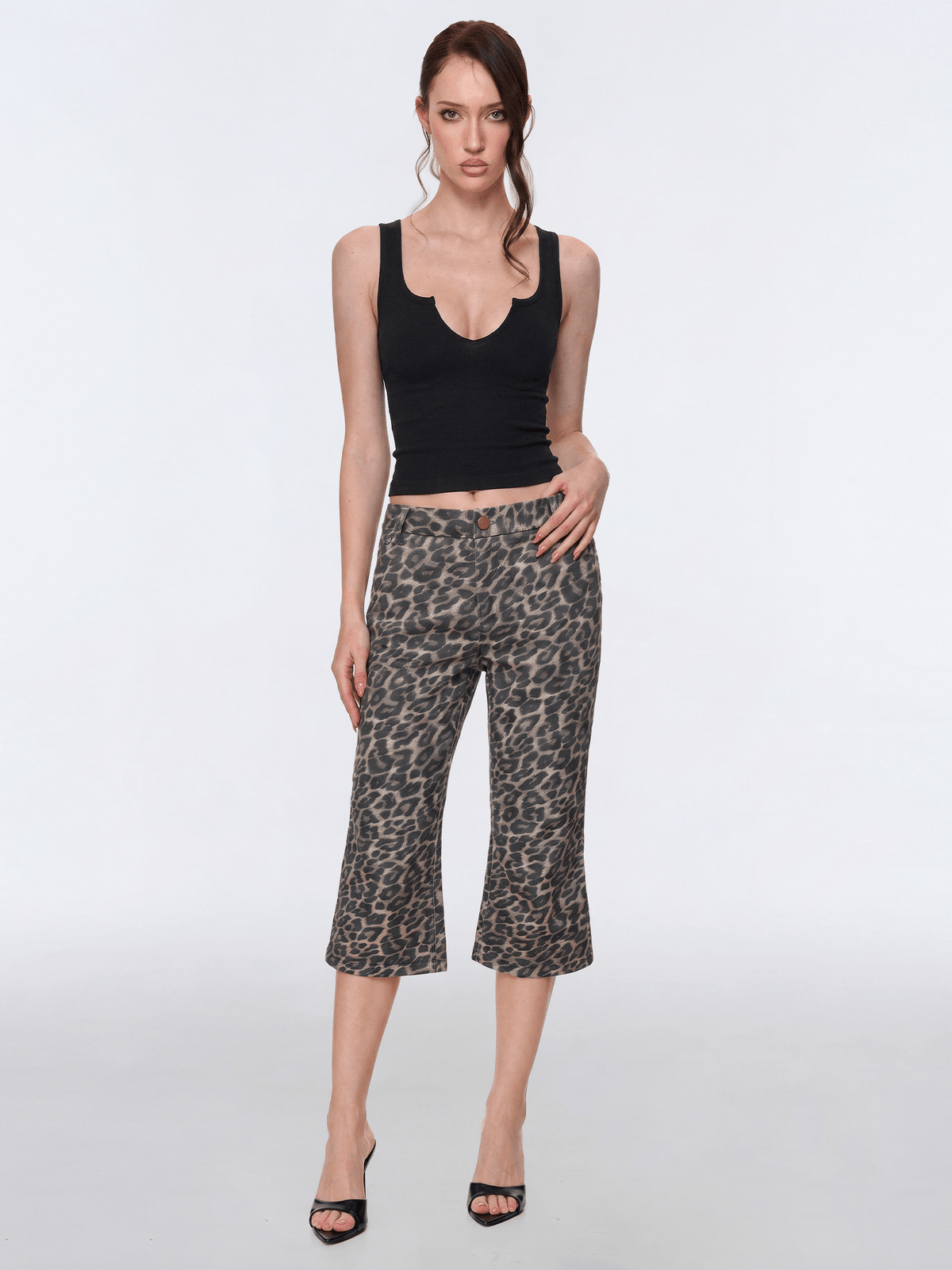 Vintage Utility Camo Flare Capris