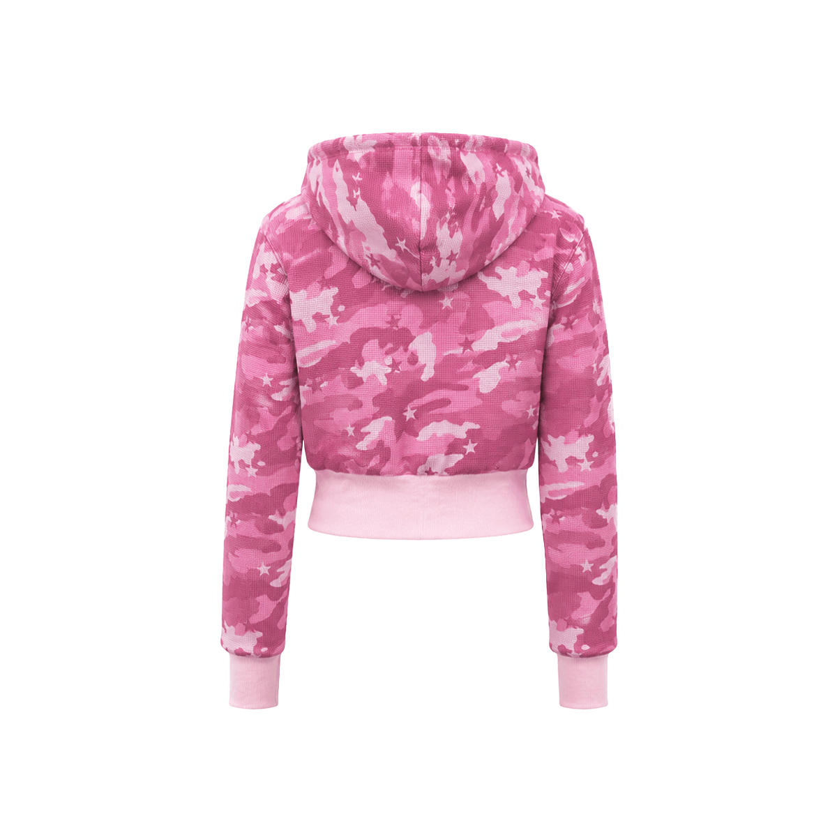 Star Camo Waffle Zip Hoodie & Flare Pants - Style Perspective Shot 6 - Streetwear Aesthetic | FDR Studios