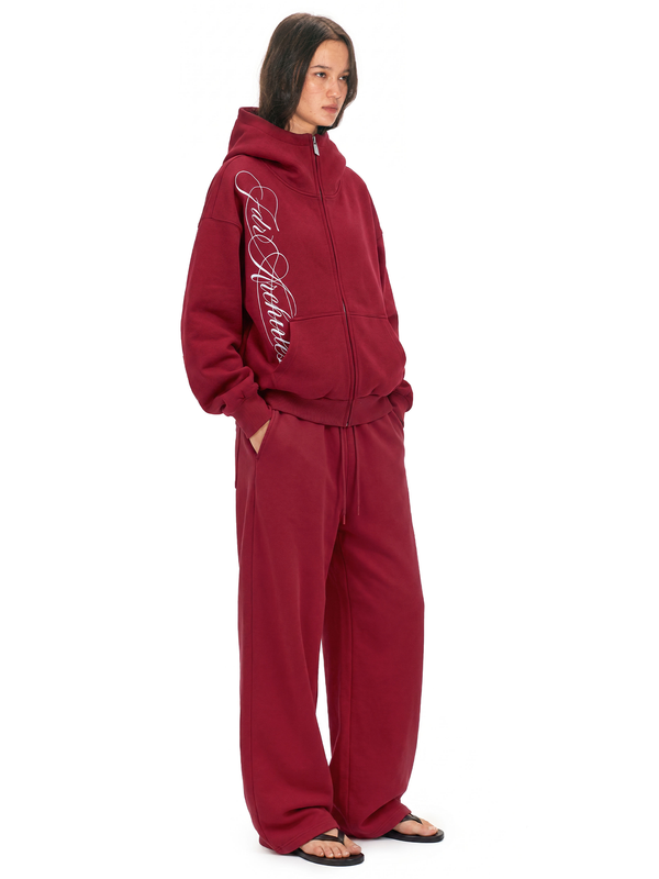 Washed Embroidery Zip Hoodie - Style Perspective Shot 12 - Streetwear Aesthetic | FDR Studios