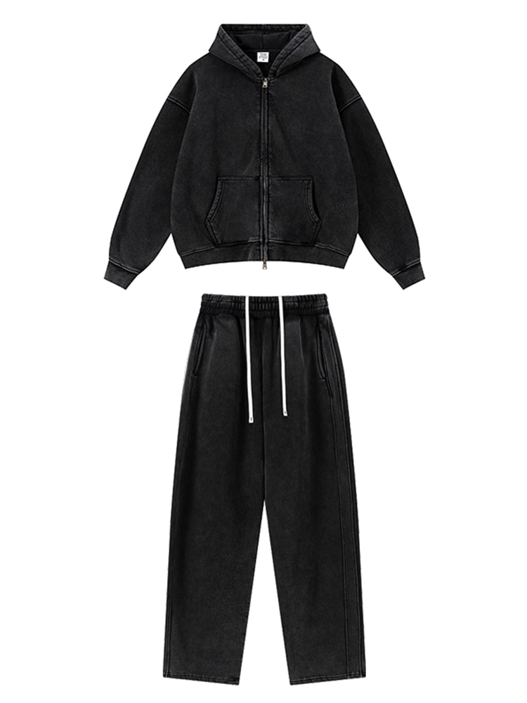 Wash Boxy Zip Hoodie - Style Perspective Shot 11 - Streetwear Aesthetic | FDR Studios