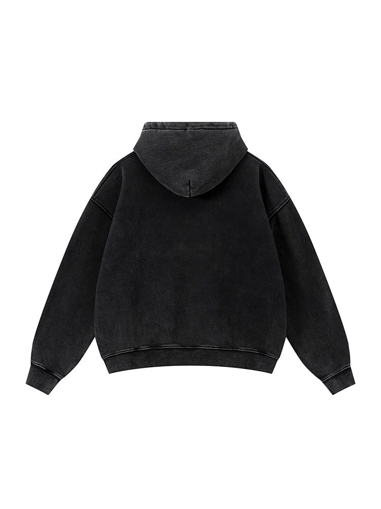 Wash Boxy Zip Hoodie - Style Perspective Shot 13 - Streetwear Aesthetic | FDR Studios