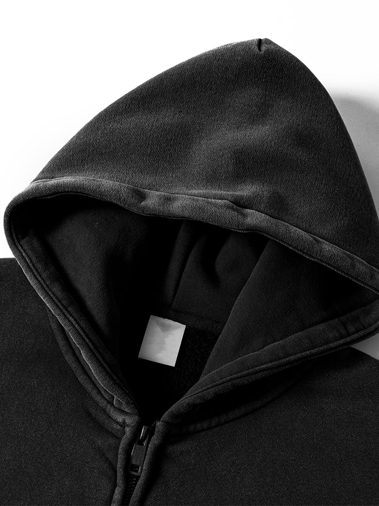 Wash Boxy Zip Hoodie - Style Perspective Shot 15 - Streetwear Aesthetic | FDR Studios