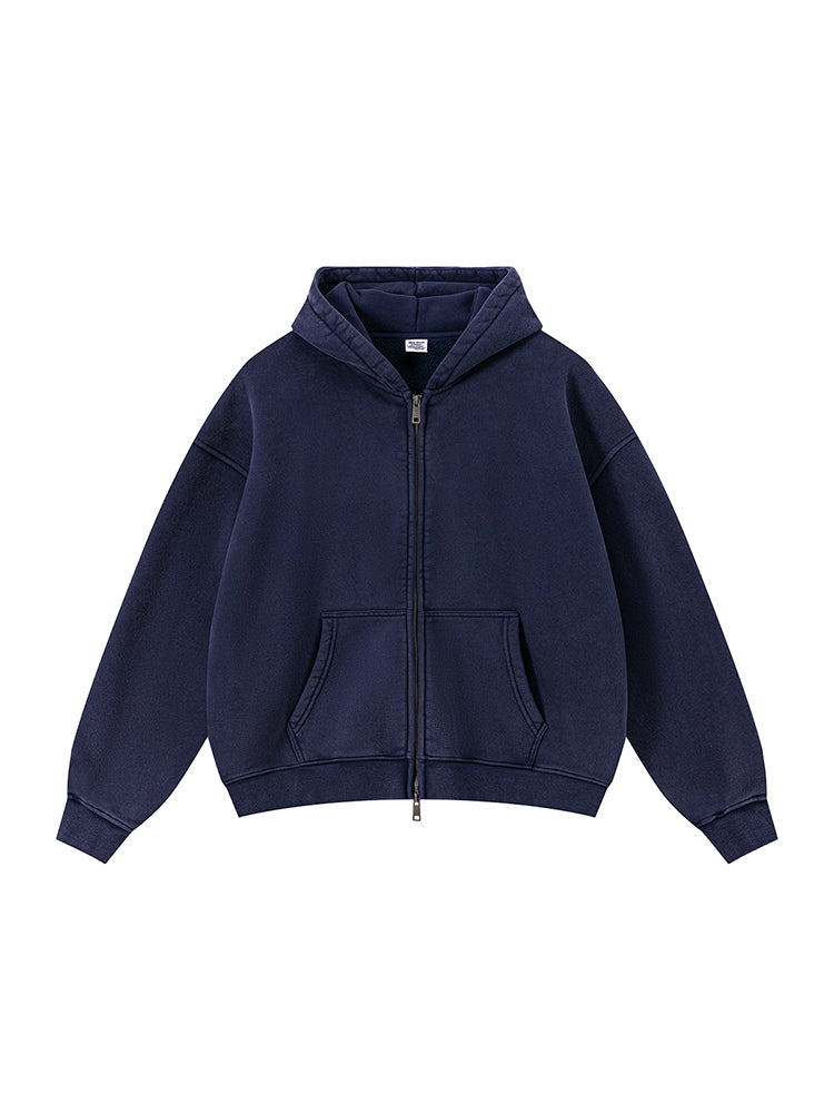 Wash Boxy Zip Hoodie - Style Perspective Shot 7 - Streetwear Aesthetic | FDR Studios