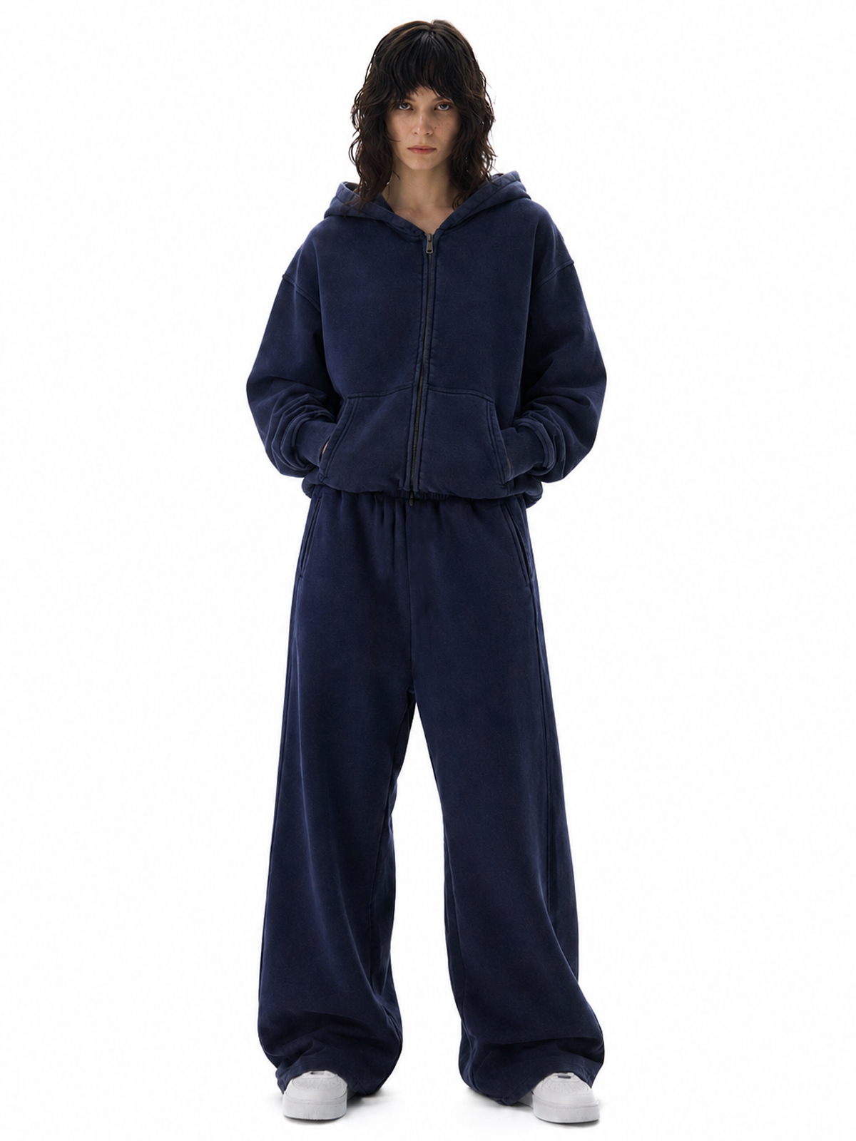 Wash Boxy Zip Hoodie