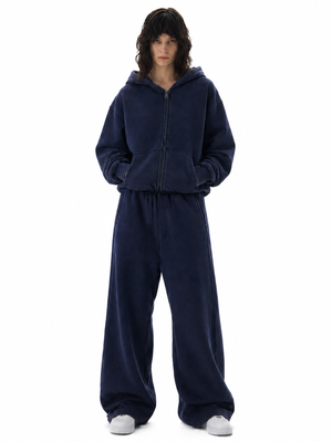 Wash Boxy Zip Hoodie
