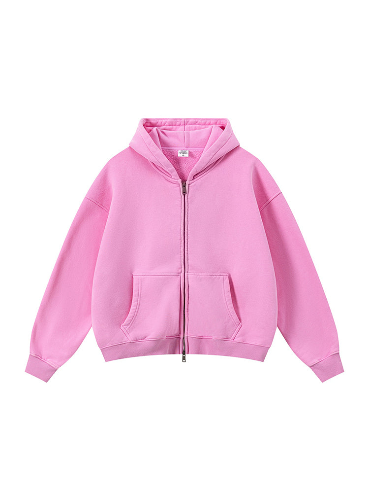 Pink hoodie on a white background