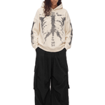 X-Ray Skeleton Waffle Hoodie - Front View - Streetwear Aesthetic | FDR Studios