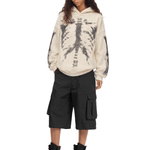 X-Ray Skeleton Waffle Hoodie - Back Profile & Fit Detail - Streetwear Aesthetic | FDR Studios