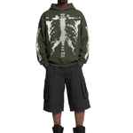 X-Ray Skeleton Waffle Hoodie - Style Perspective Shot 6 - Streetwear Aesthetic | FDR Studios
