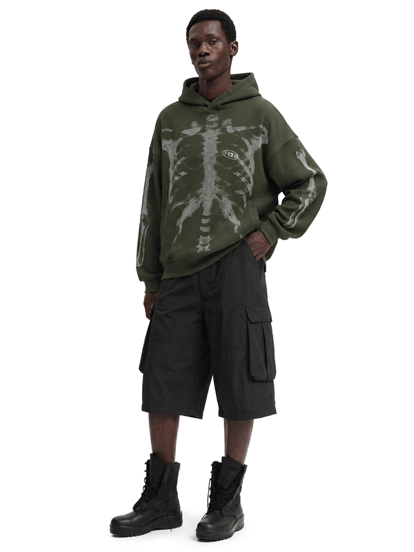 X-Ray Skeleton Waffle Hoodie - Style Perspective Shot 8 - Streetwear Aesthetic | FDR Studios