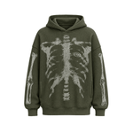 X-Ray Skeleton Waffle Hoodie - Style Perspective Shot 9 - Streetwear Aesthetic | FDR Studios