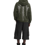 X-Ray Skeleton Waffle Hoodie - Close-up Material & Design Feature - Streetwear Aesthetic | FDR Studios