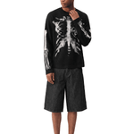 X-Ray Ribcage Waffle Tee - Side Angle & Silhouette Detail - Streetwear Aesthetic | FDR Studios