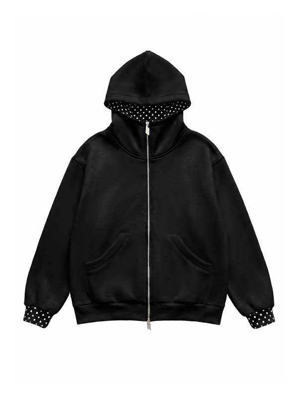 Cyber Static Zip Hoodie - Style Perspective Shot 9 - Streetwear Aesthetic | FDR Studios