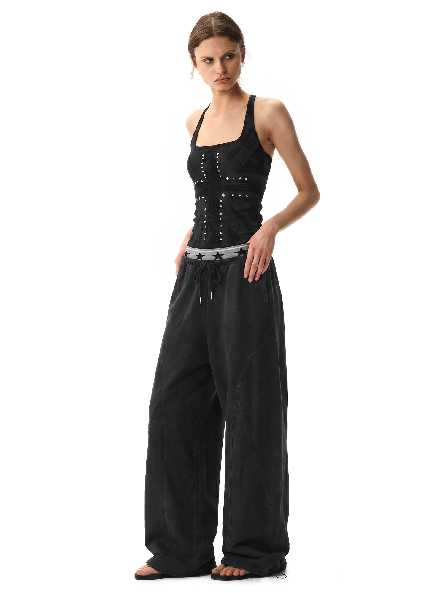 Cross Rhinestone Racerback Tank